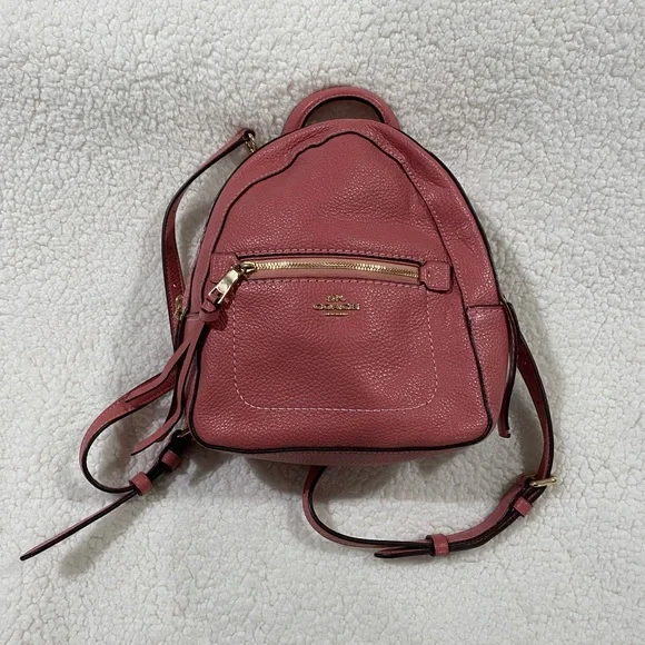 MINI LEATHER Coach Pink and Brown Backpack for Women Coach | Bags | Pink And Brown Coach Backpack With Adjustable  main image 3